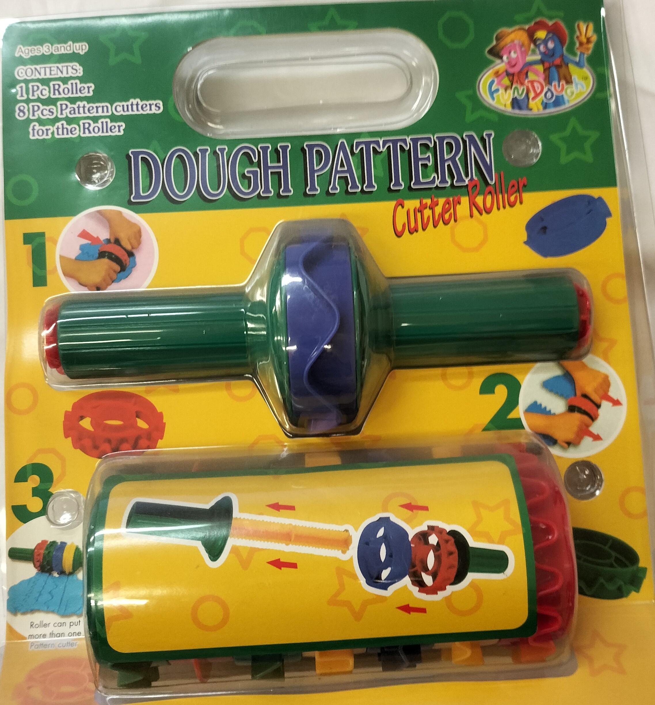 Fun Dough Round Pizza Cutter PK 8 & 1 pce Cutter